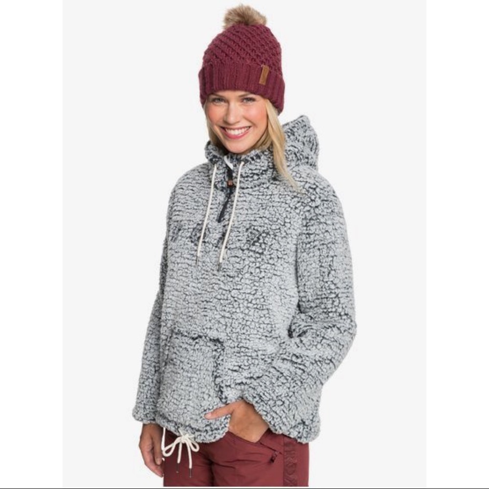 Roxy ‘Pluma’ Technical Half ZIP Sherpa Hoodie - Picture 4 of 8